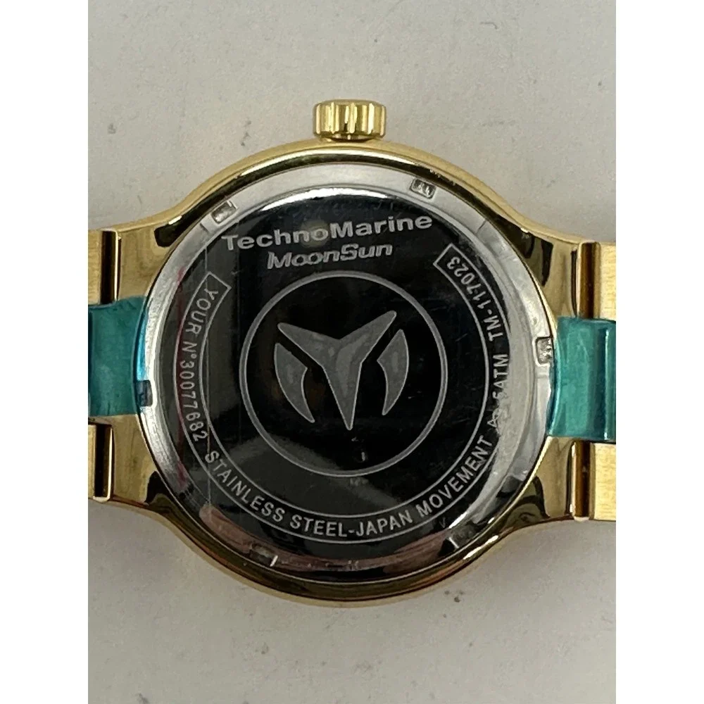 TechnoMarine TM-117023 Moon Sun‎ New Battery Mens Watch 44MM 5.75